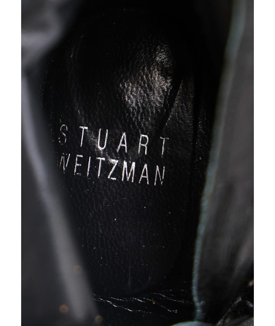 STUART WEITZMAN Черные кожаные сапоги, фото 5