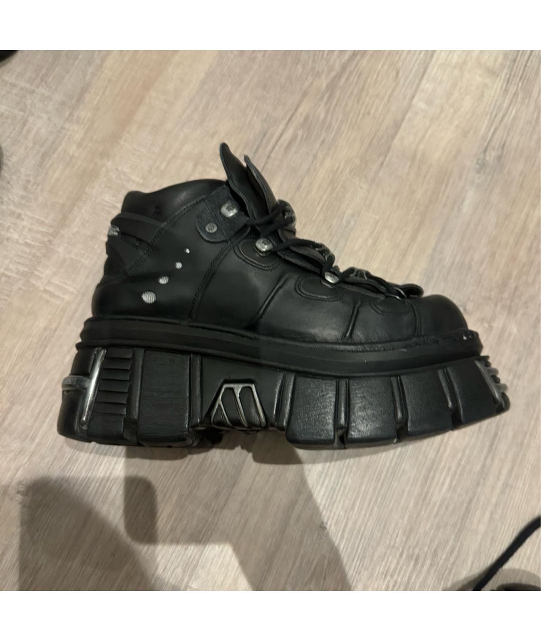 VETEMENTS Черные кожаные ботинки, фото 2