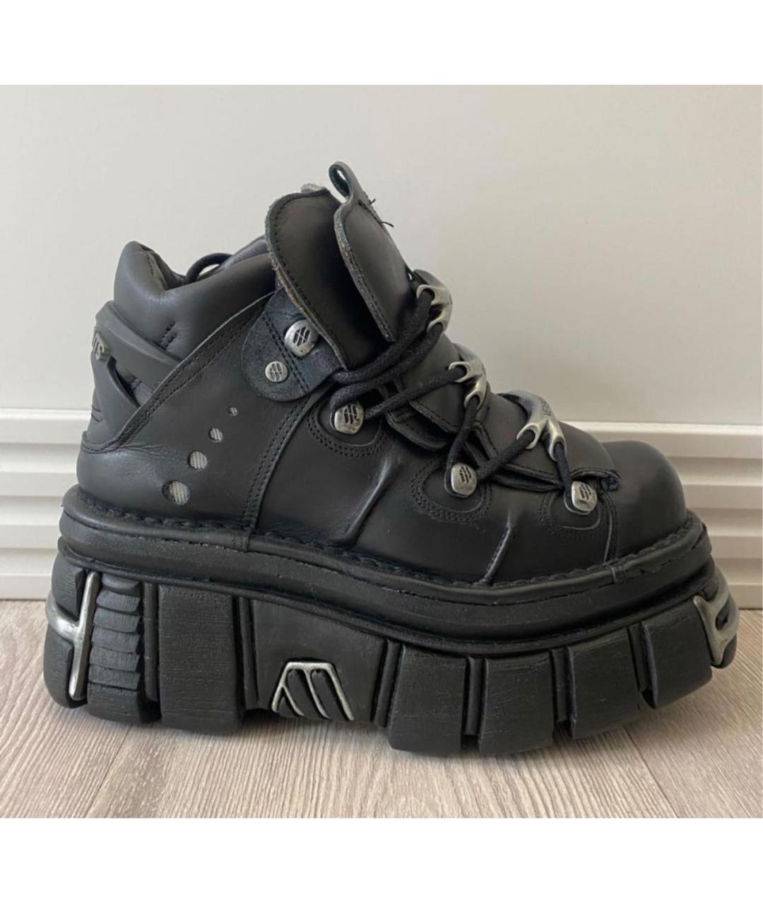 VETEMENTS Черные кожаные ботинки, фото 3