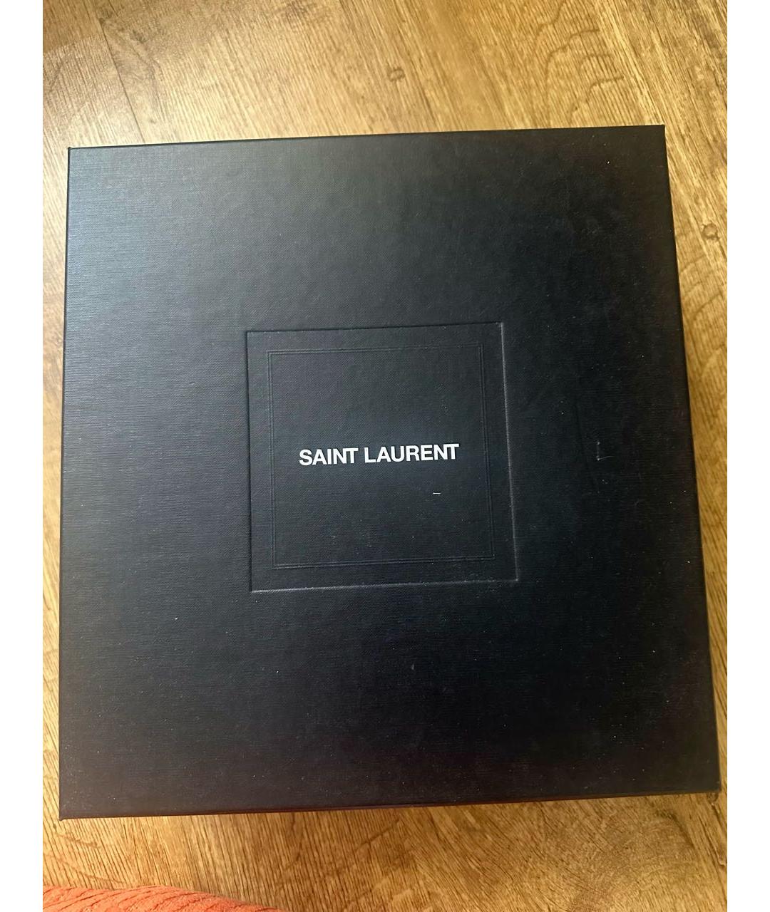 SAINT LAURENT Бежевые ботинки из лакированной кожи, фото 4