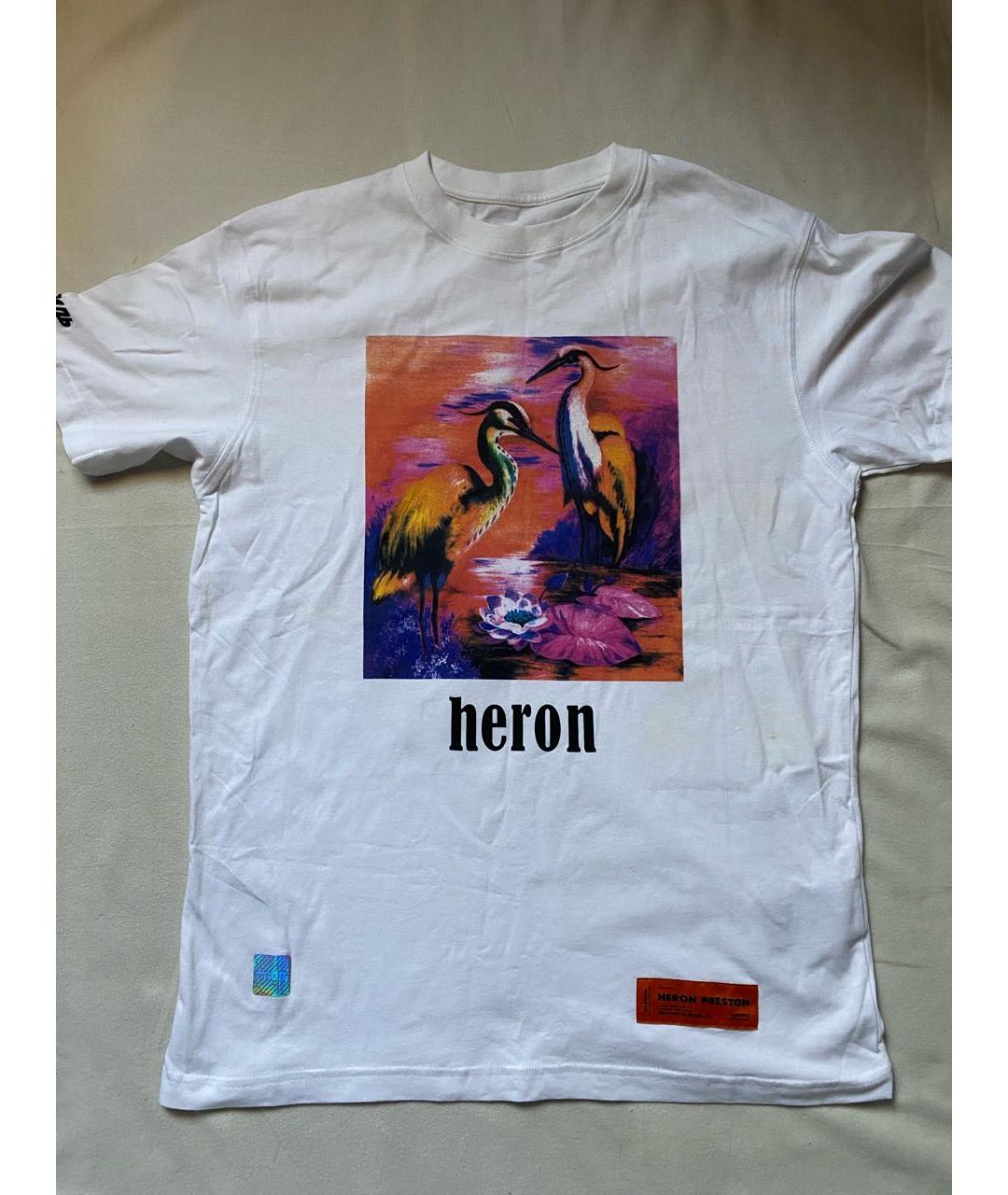 HERON PRESTON Белая хлопковая футболка, фото 8