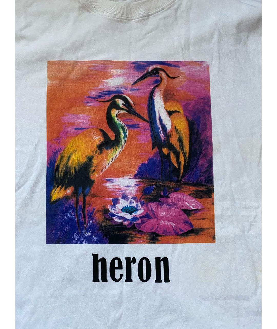 HERON PRESTON Белая хлопковая футболка, фото 3