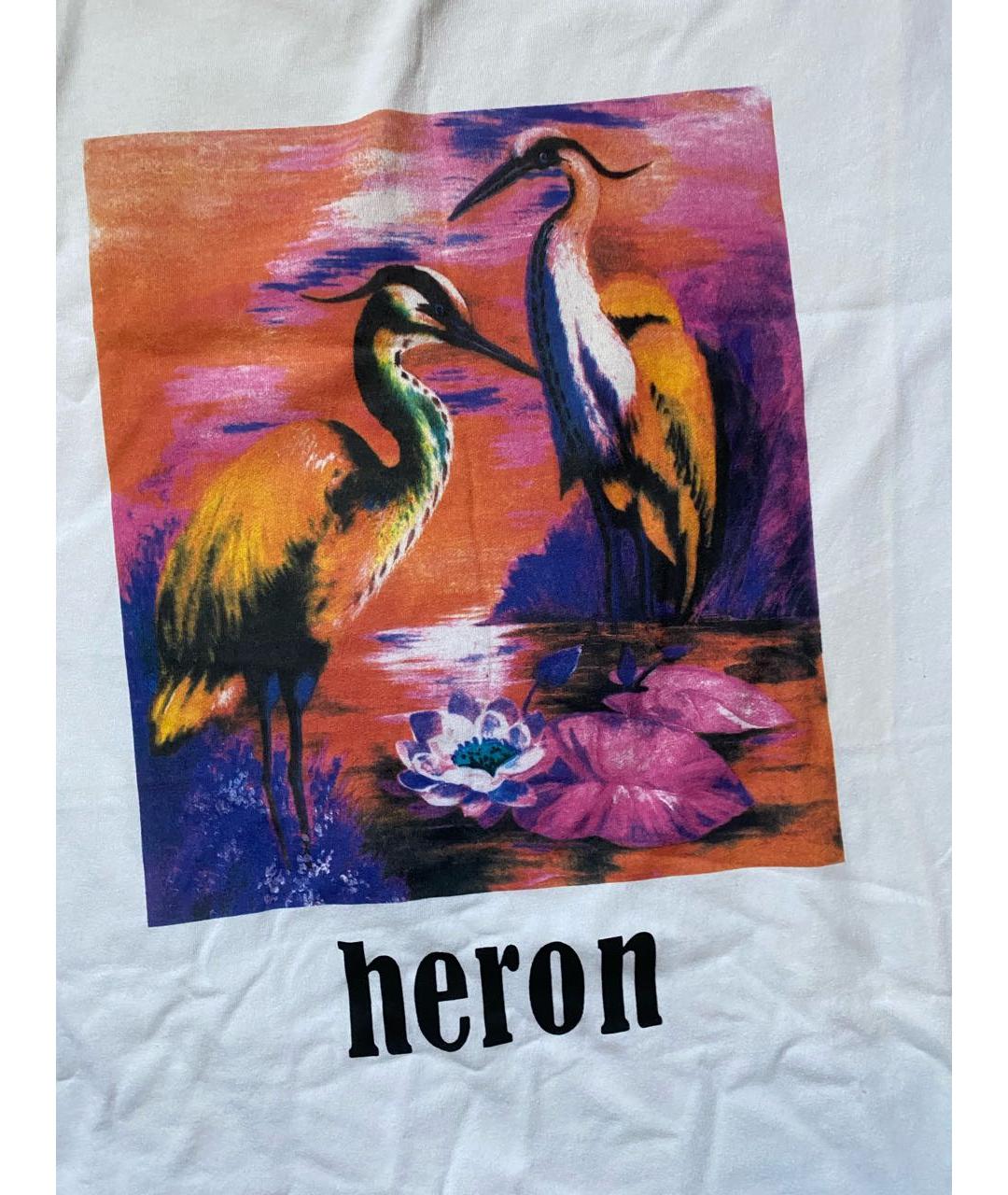 HERON PRESTON Белая хлопковая футболка, фото 3