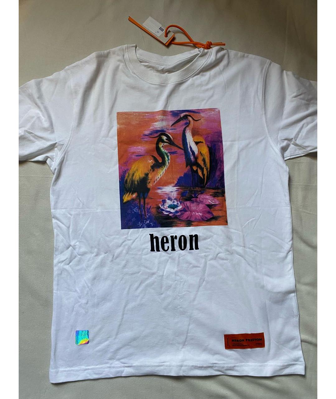 HERON PRESTON Белая хлопковая футболка, фото 9