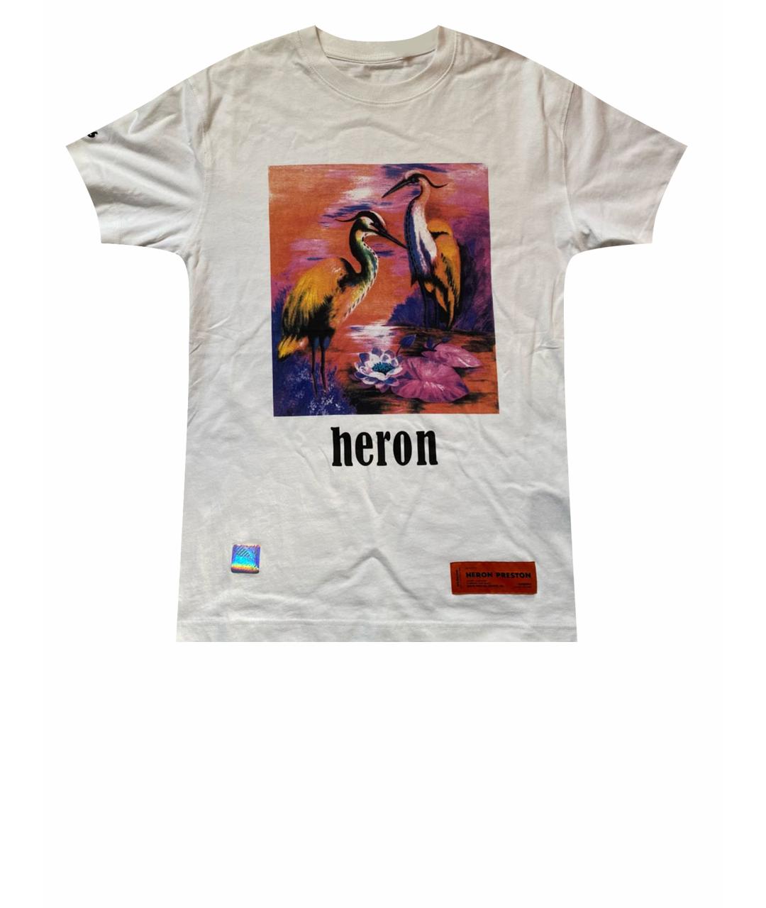 HERON PRESTON Белая хлопковая футболка, фото 1