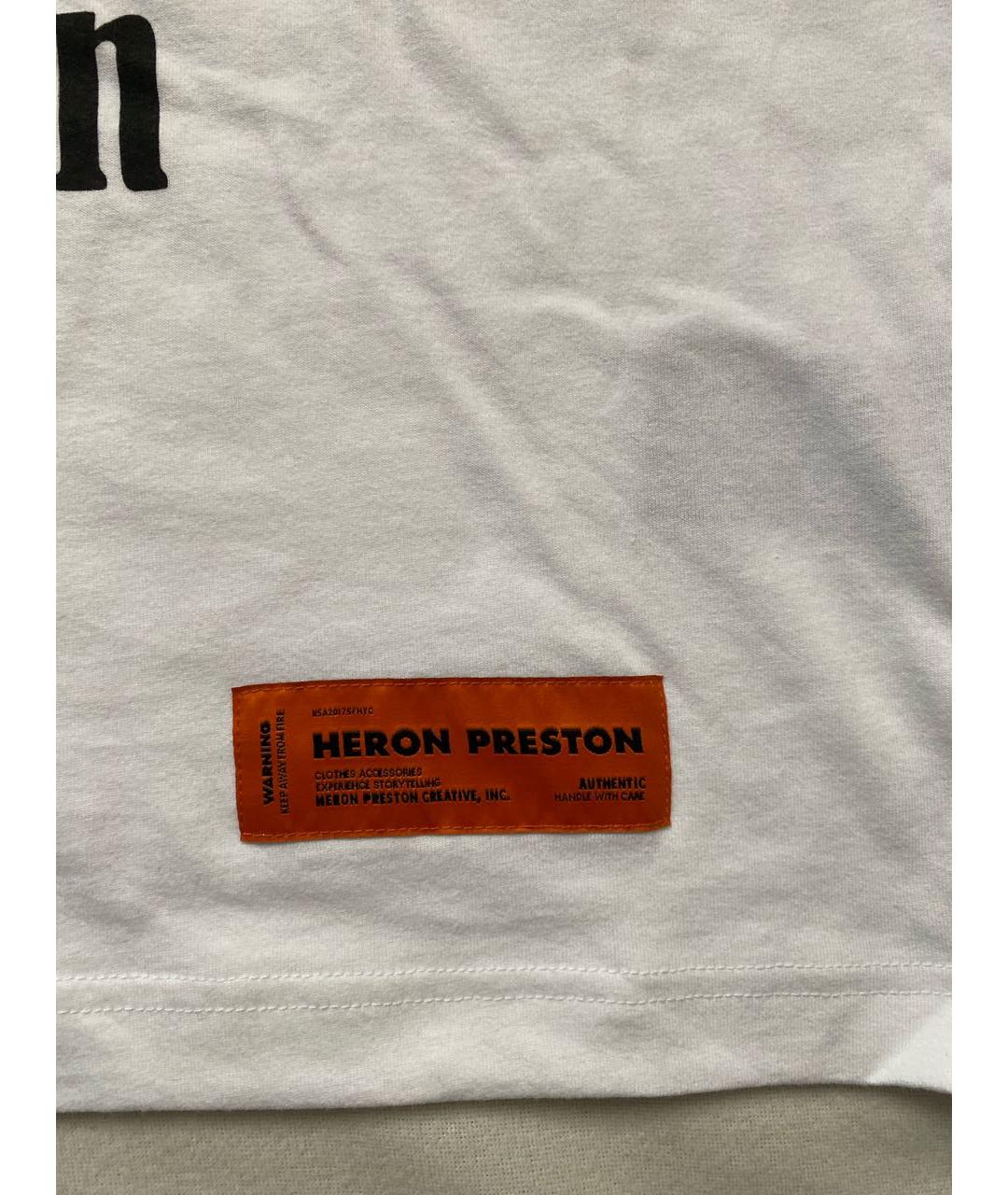 HERON PRESTON Белая хлопковая футболка, фото 6