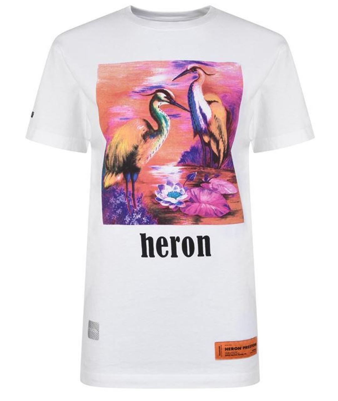 HERON PRESTON Белая хлопковая футболка, фото 1