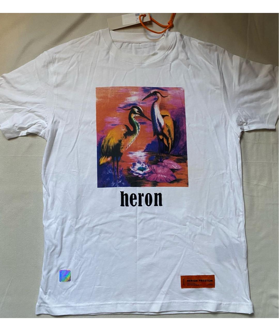 HERON PRESTON Белая хлопковая футболка, фото 9