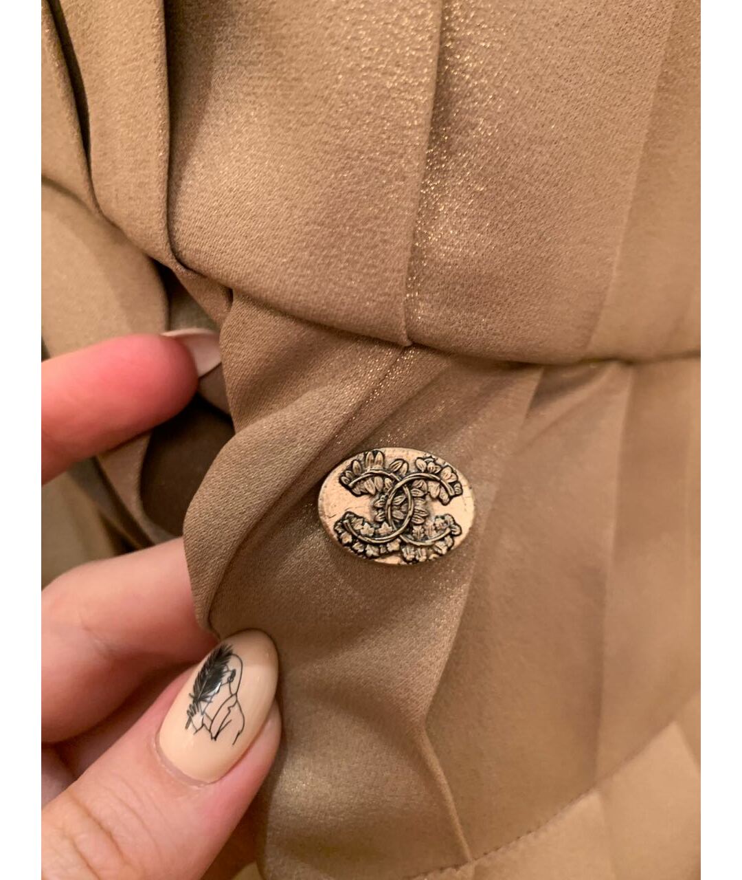 CHANEL Золотое платье, фото 3