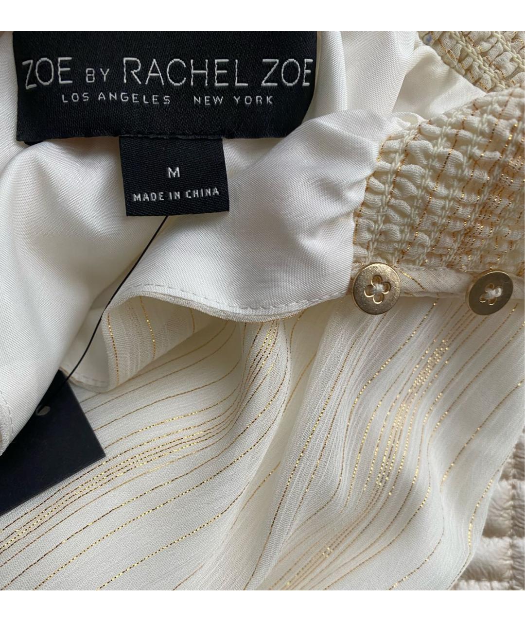 RACHEL ZOE Белая полиэстеровая блузы, фото 8