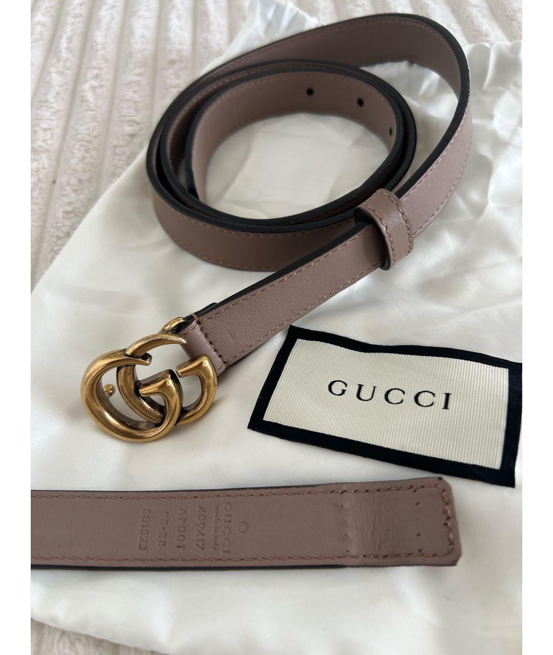 GUCCI Розовый кожаный ремень, фото 2