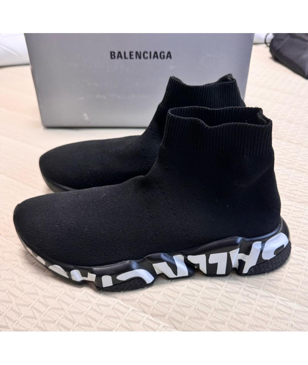 BALENCIAGA Черные текстильные кроссовки, фото 9