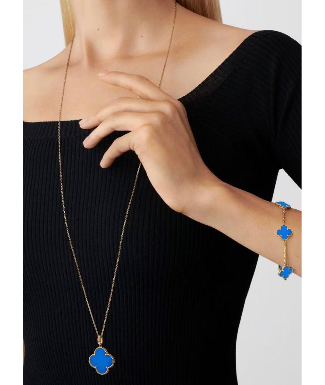 VAN CLEEF & ARPELS Синий браслет из желтого золота, фото 3