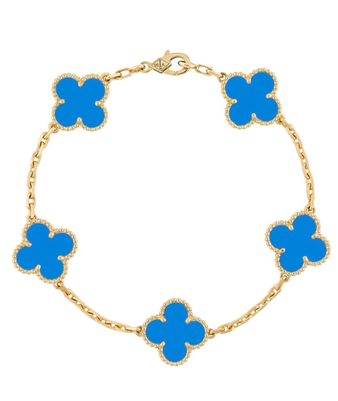 VAN CLEEF & ARPELS Синий браслет из желтого золота, фото 4