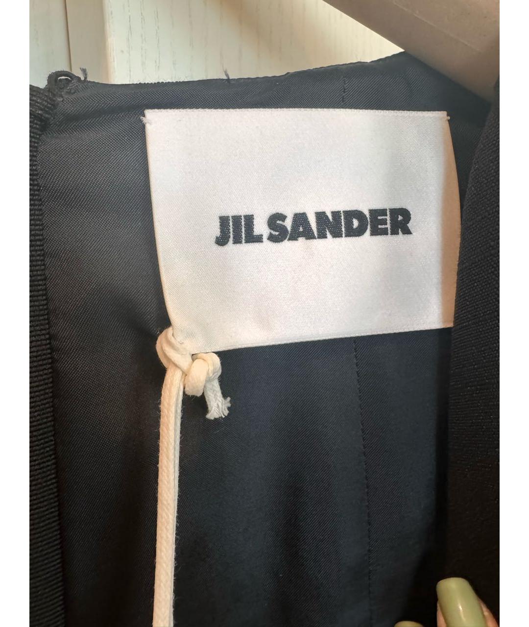 JIL SANDER Черное вискозное повседневное платье, фото 6