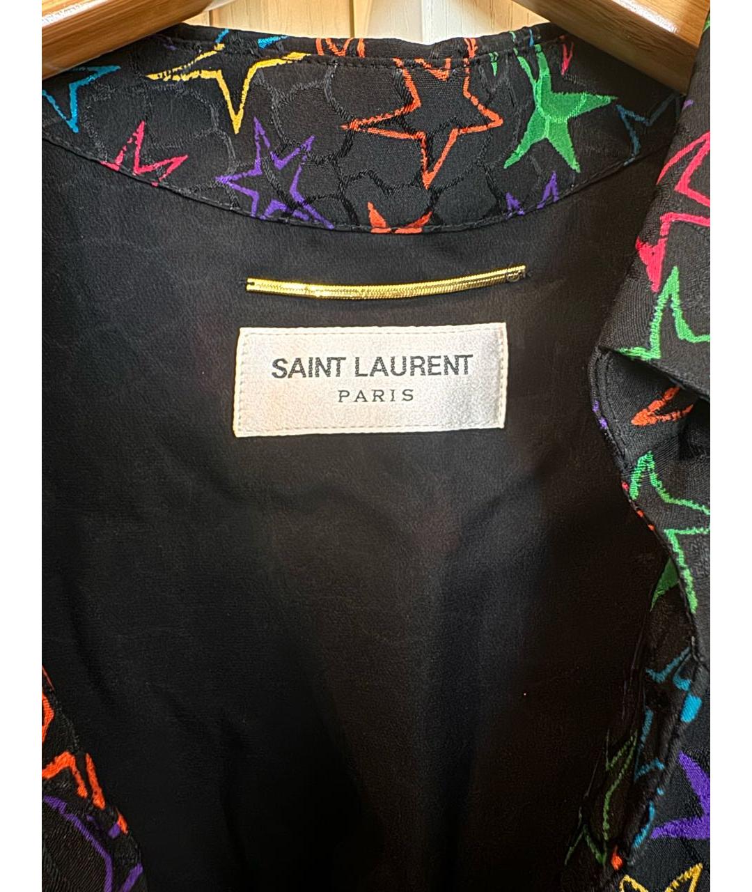 SAINT LAURENT Черное вискозное коктейльное платье, фото 4