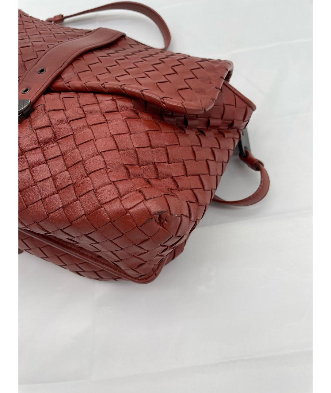 BOTTEGA VENETA Коричневая кожаная сумка с короткими ручками, фото 6