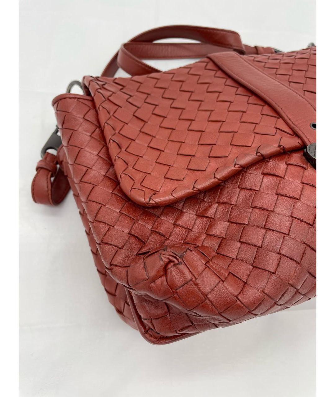 BOTTEGA VENETA Коричневая кожаная сумка с короткими ручками, фото 7