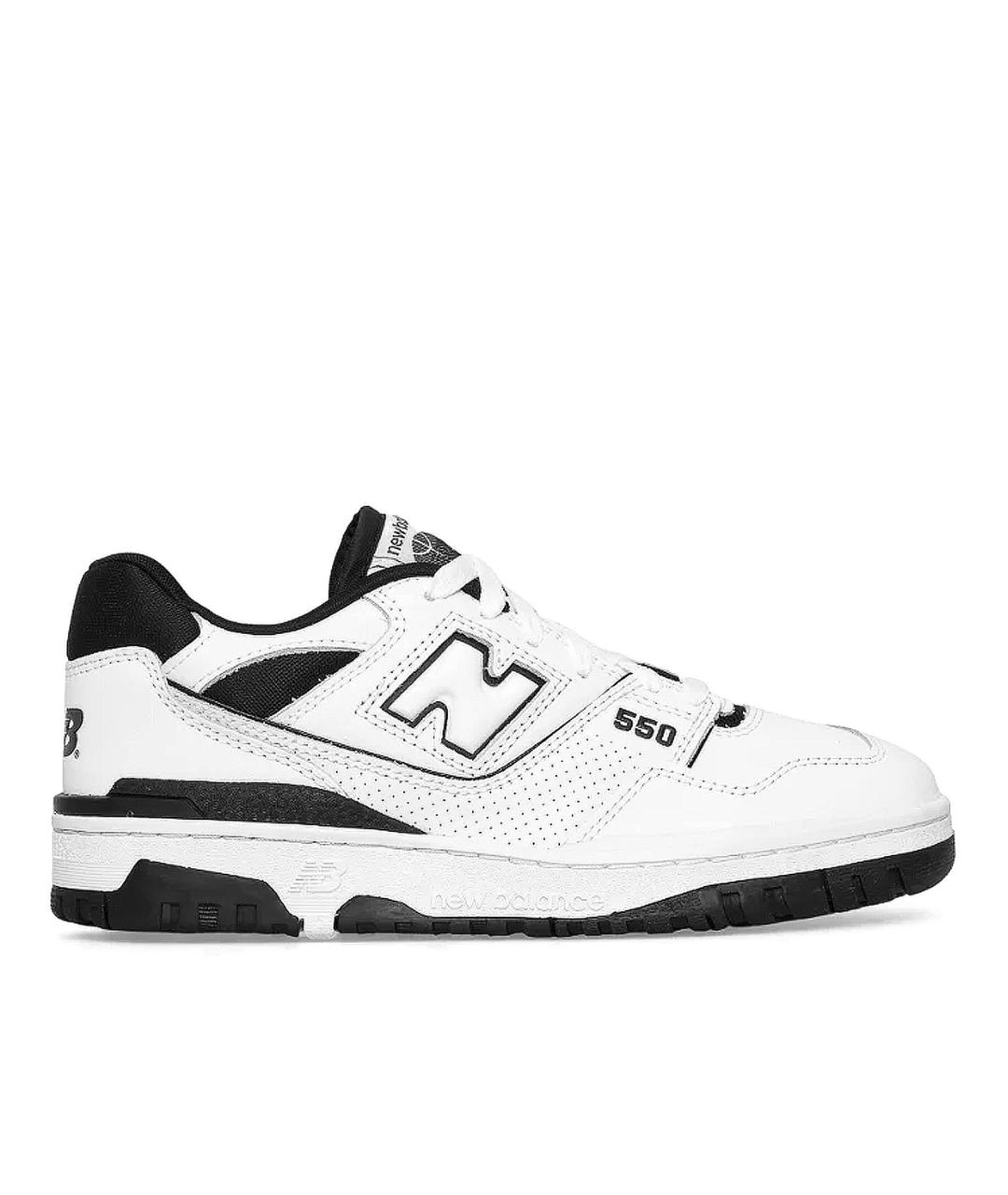 NEW BALANCE Черные кожаные низкие кроссовки / кеды, фото 1