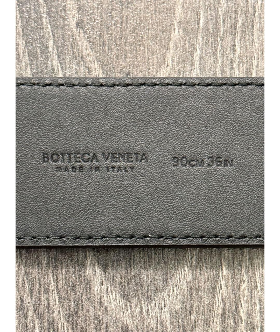 BOTTEGA VENETA Черный кожаный ремень, фото 5