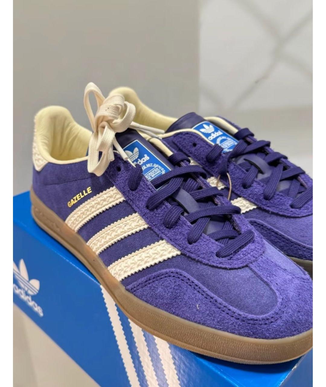 ADIDAS Фиолетовые замшевые кроссовки, фото 2