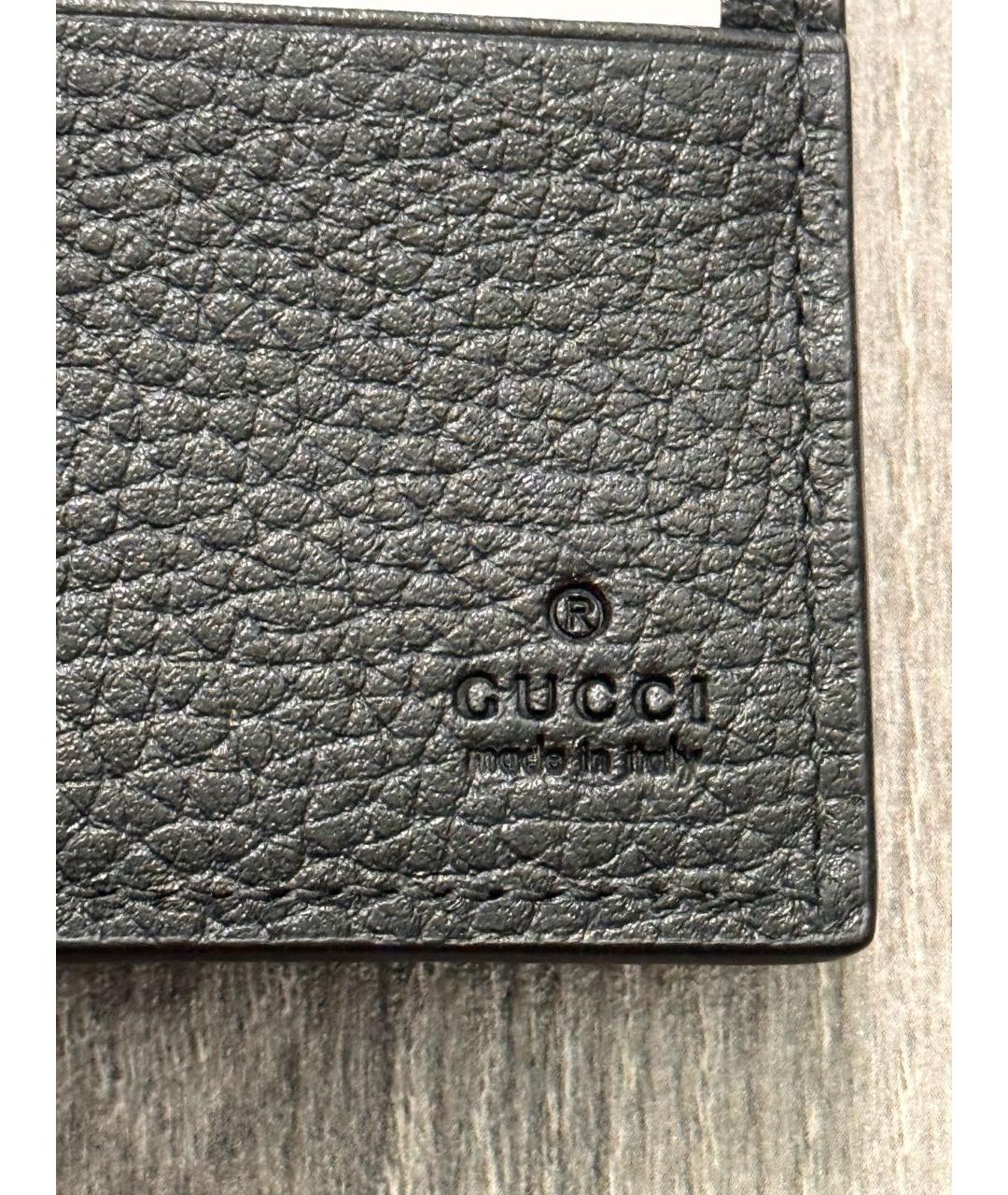 GUCCI Черный кожаный кошелек, фото 7