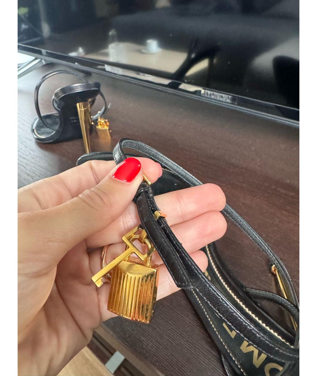 TOM FORD Черные кожаные босоножки, фото 6