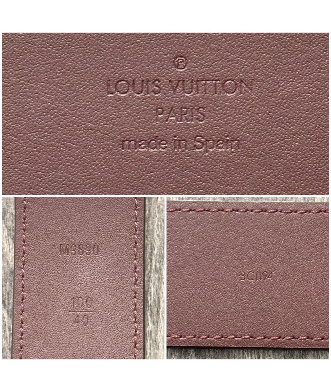 LOUIS VUITTON Коричневый кожаный ремень, фото 4