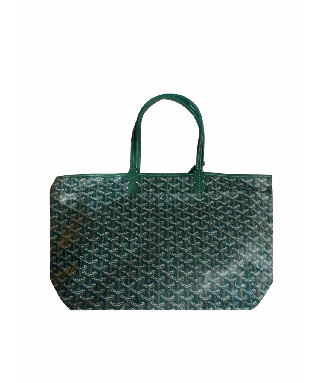 GOYARD Зеленая кожаная сумка тоут, фото 1