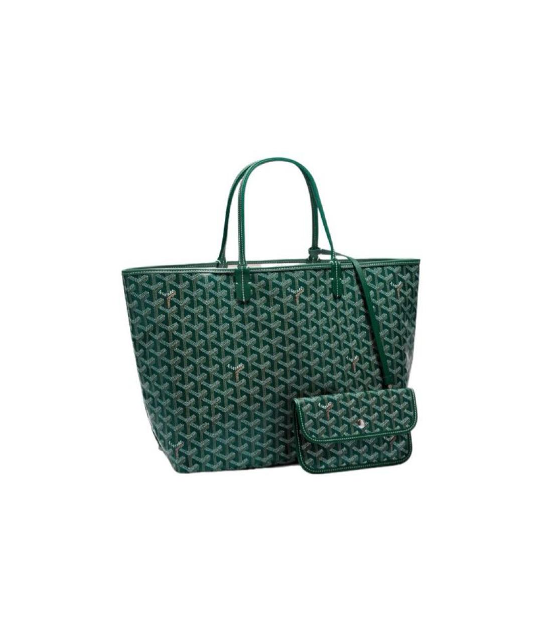 GOYARD Зеленая кожаная сумка тоут, фото 1