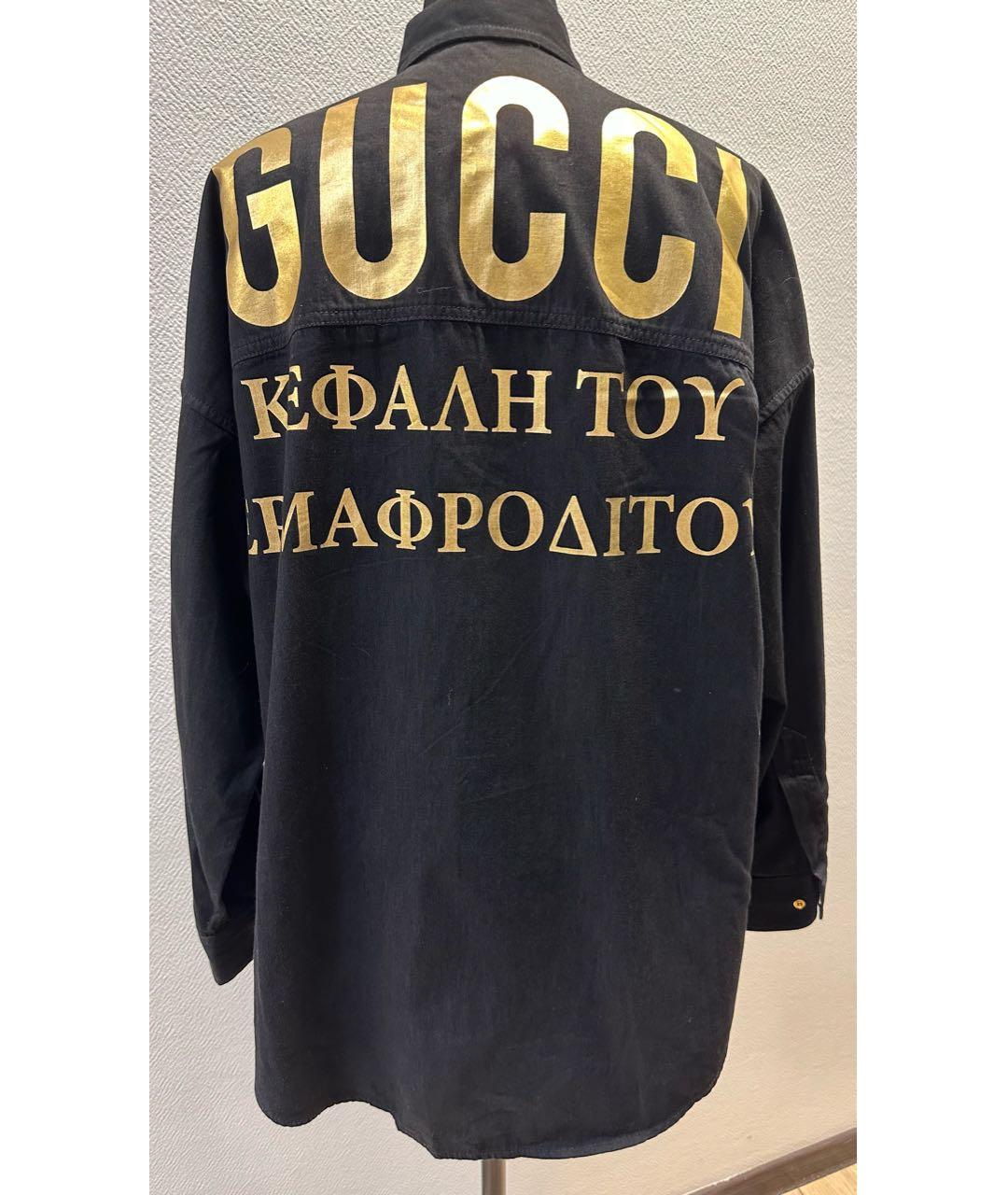 GUCCI Черная хлопковая рубашка, фото 2