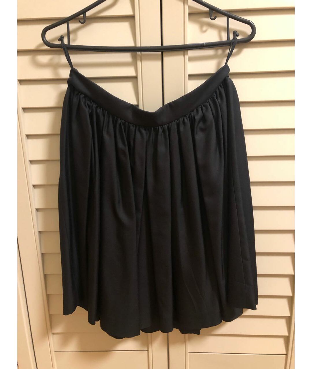 MIU MIU Черная шелковая юбка миди, фото 4