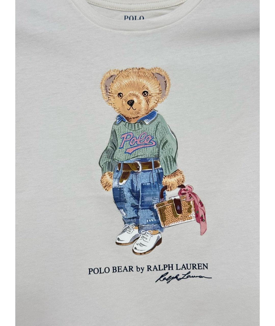 POLO RALPH LAUREN Белый хлопковый детская футболка / топ, фото 2