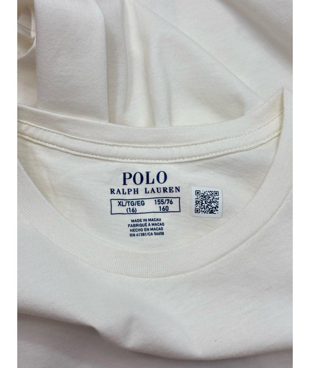 POLO RALPH LAUREN Белый хлопковый детская футболка / топ, фото 4