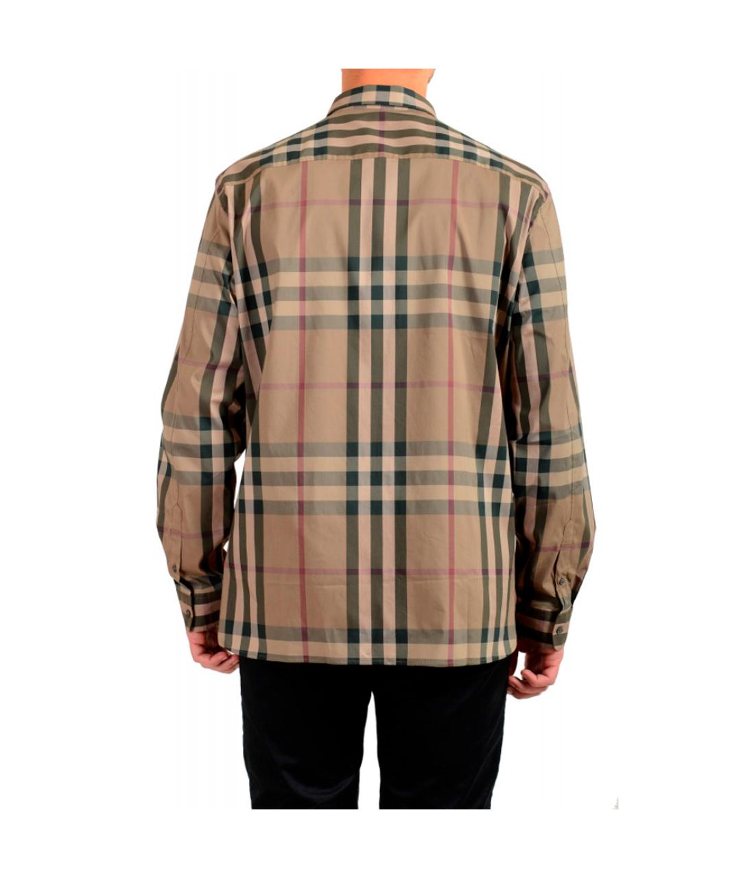 BURBERRY Коричневая хлопковая кэжуал рубашка, фото 4