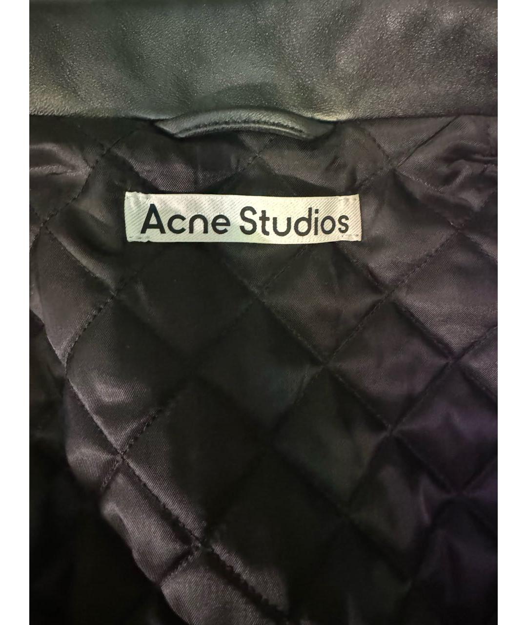 ACNE STUDIOS Черная кожаная куртка, фото 3