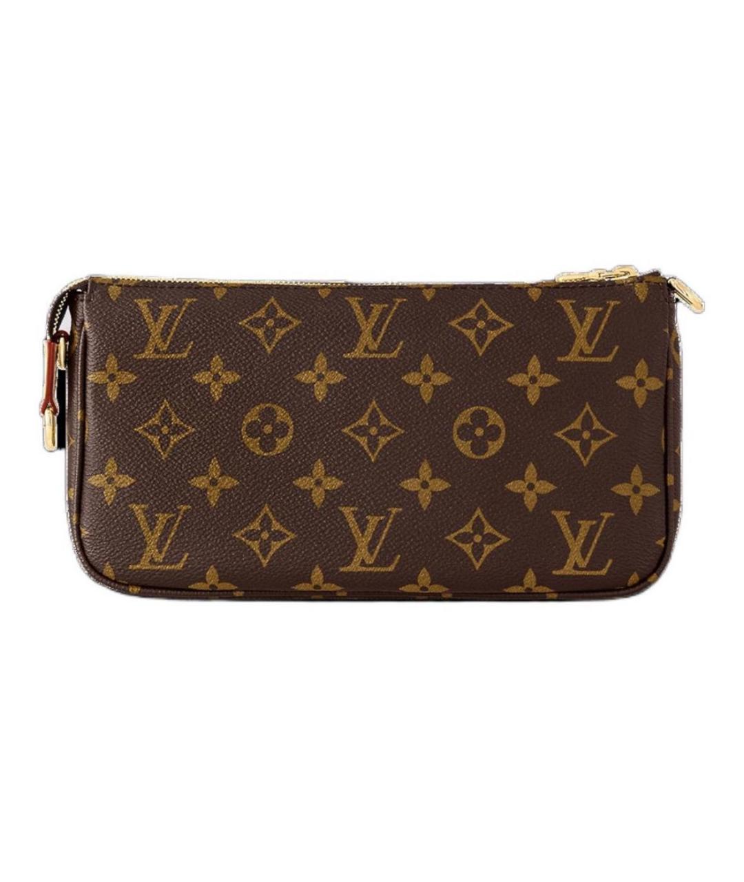 LOUIS VUITTON Коричневая кожаная сумка через плечо, фото 3