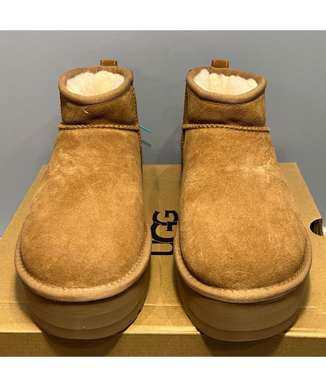 UGG AUSTRALIA Коричневые замшевые ботинки, фото 2