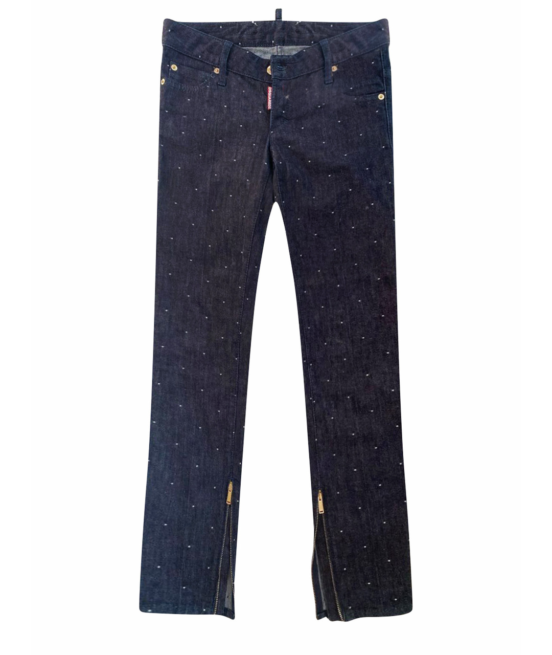 DSQUARED2 Темно-синие хлопко-эластановые джинсы слим, фото 1