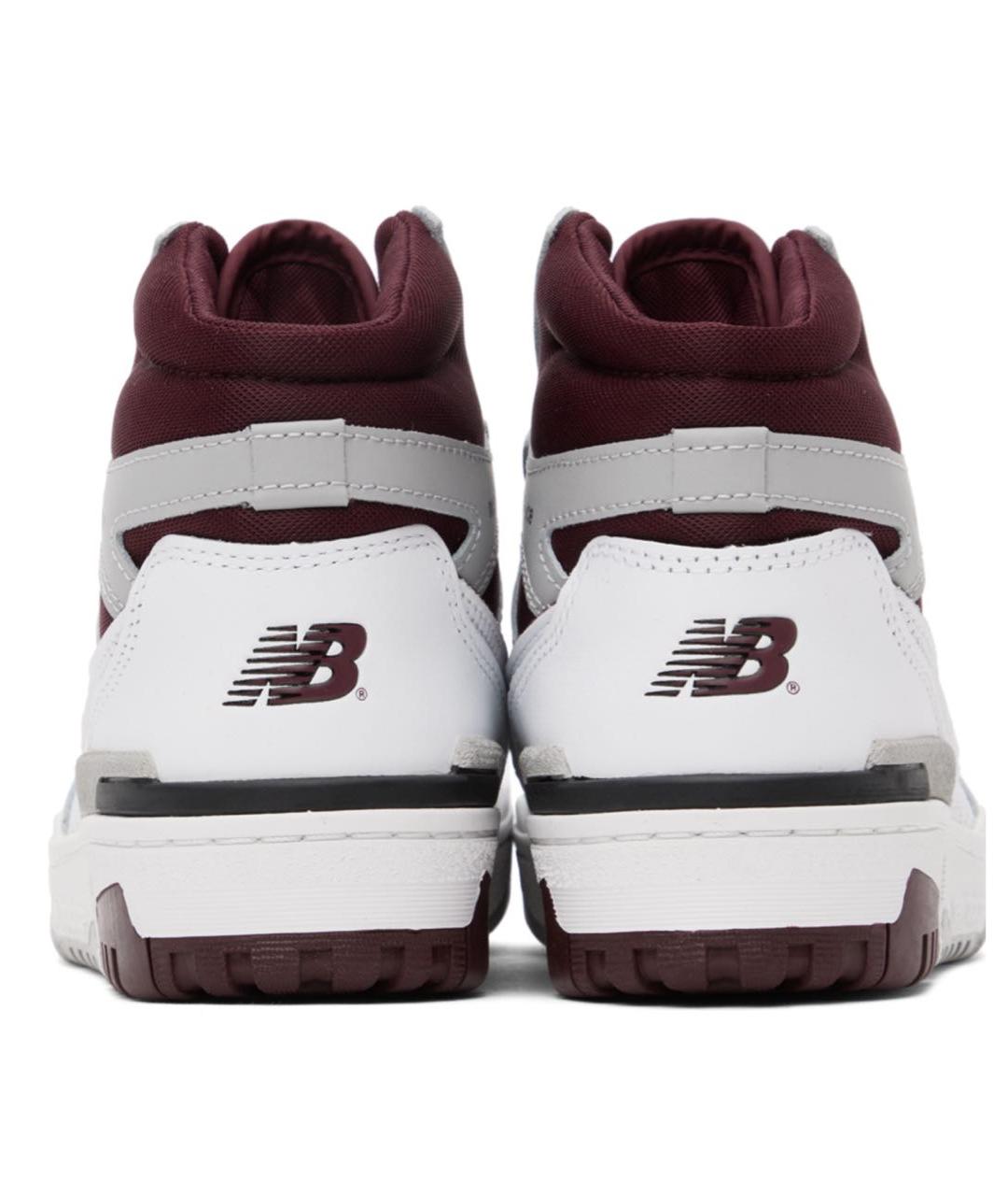 NEW BALANCE Бордовые кожаные высокие кроссовки / кеды, фото 3