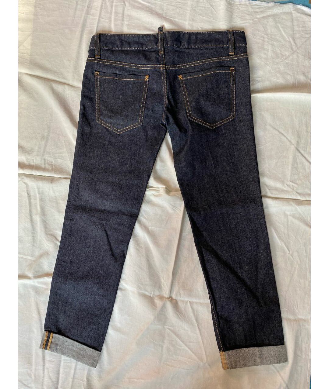 DSQUARED2 Темно-синие хлопко-эластановые джинсы слим, фото 2