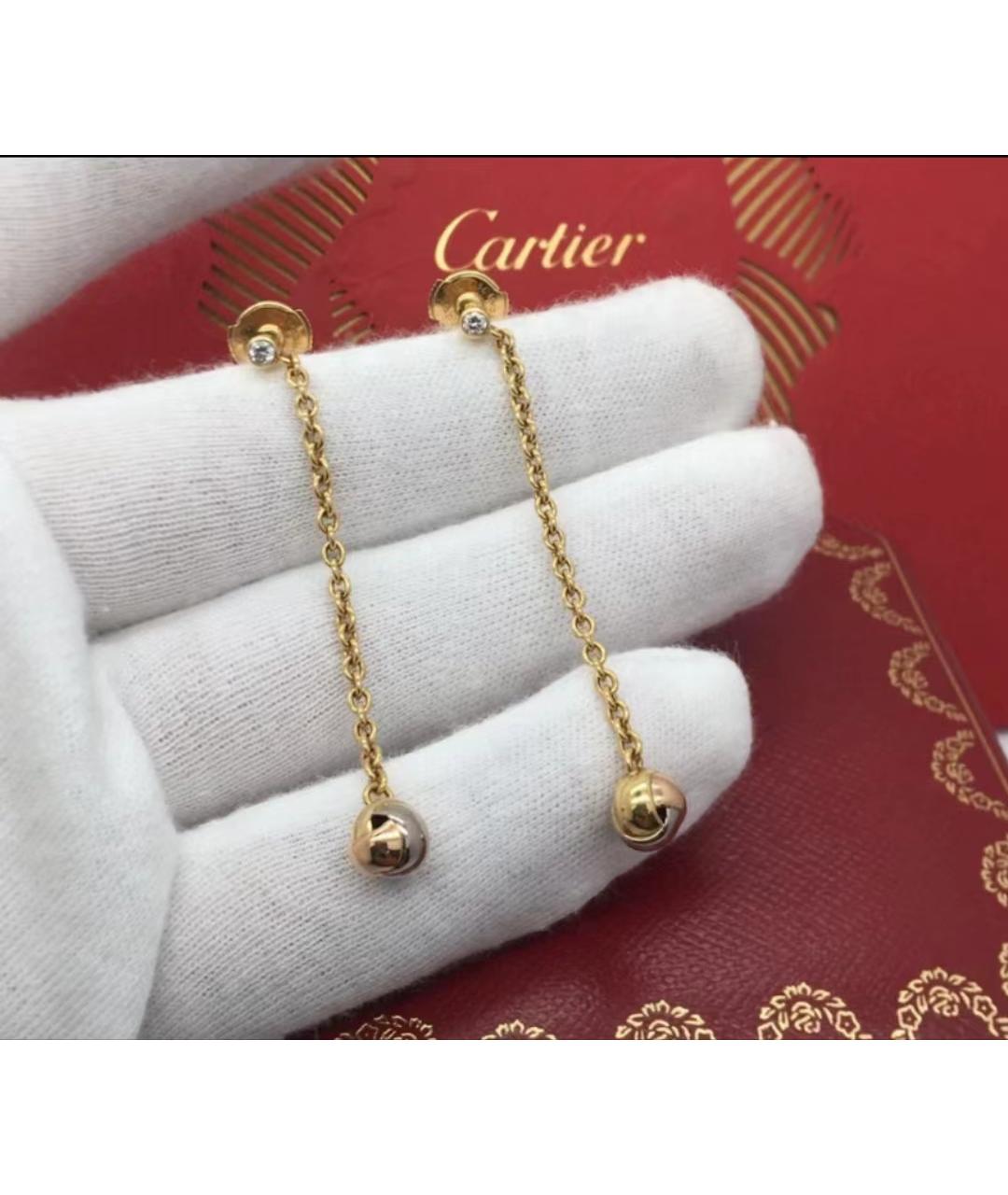 CARTIER Золотые серьги из желтого золота, фото 2