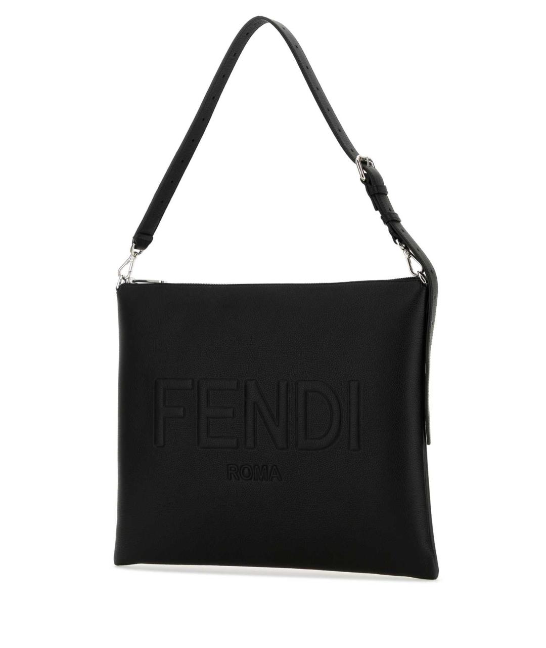 FENDI Черная кожаная сумка на плечо, фото 2