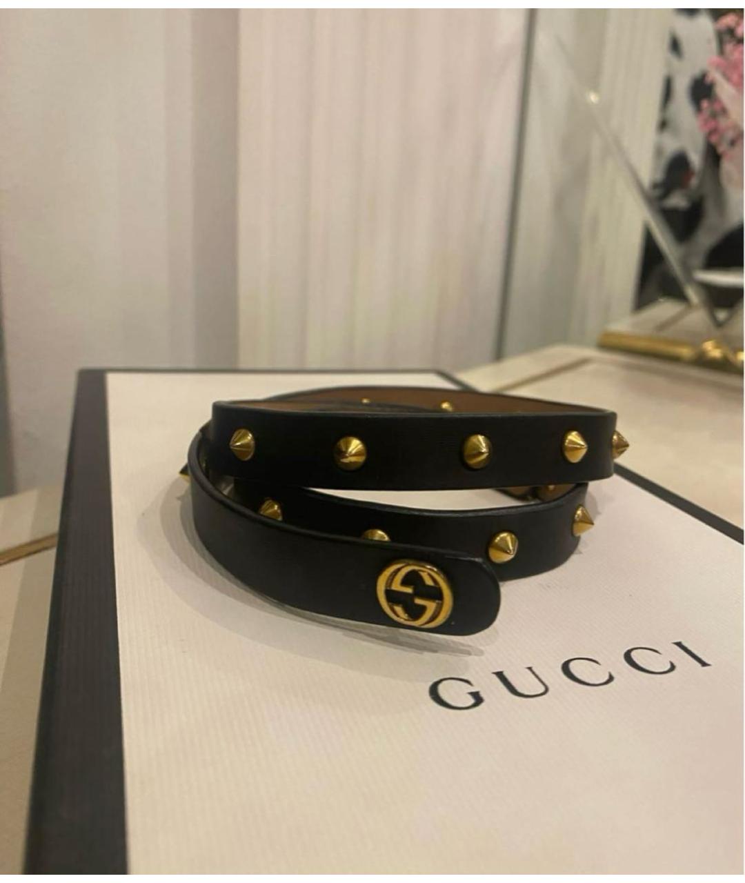 GUCCI Черный кожаный ремень, фото 2