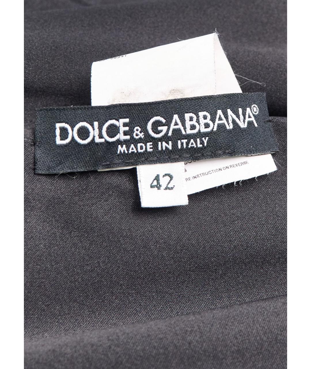 DOLCE&GABBANA Бордовое шелковое повседневное платье, фото 3