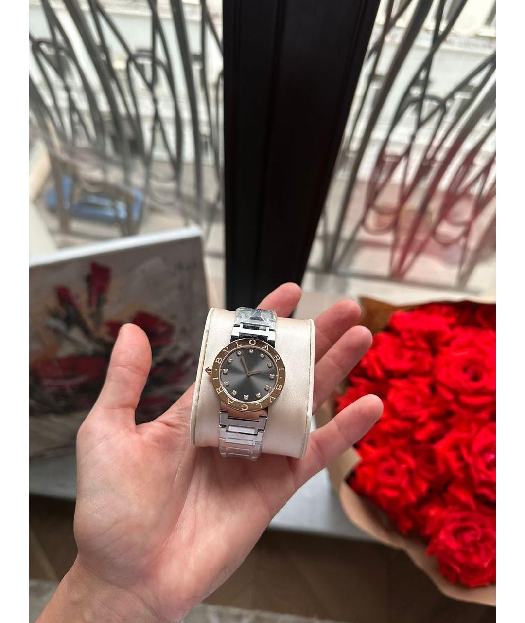 BVLGARI Серебряные часы из розового золота, фото 8