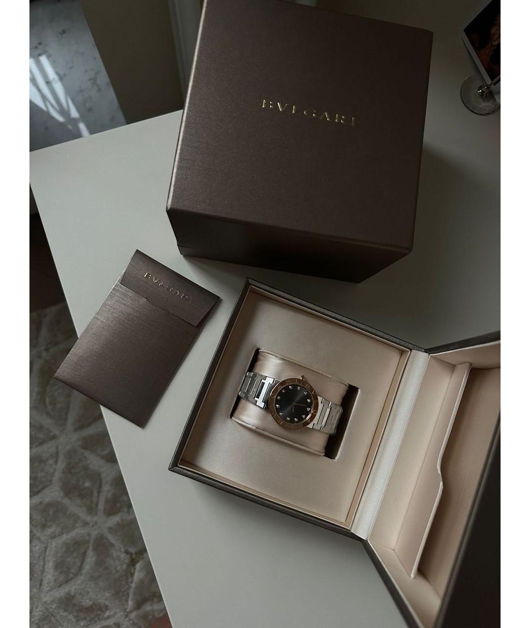 BVLGARI Серебряные часы из розового золота, фото 4