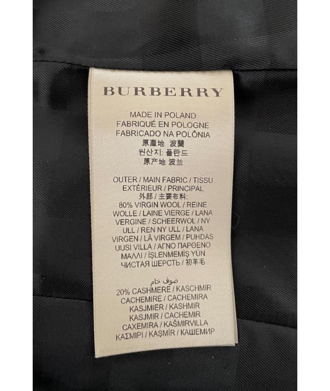 BURBERRY Темно-синее пальто, фото 4