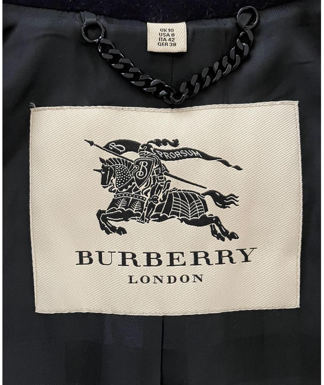 BURBERRY Темно-синее пальто, фото 3