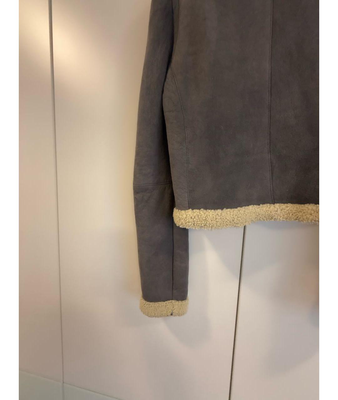 BALENCIAGA Серая замшевая дубленка, фото 7